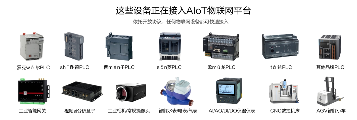 這些工業生產設備、PLC設備、工業網關、儀表儀器等正在接入物聯網平臺